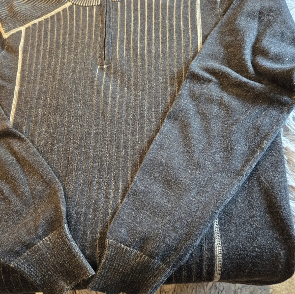 Trend by F/X Fusion Zip Cable Mock Sweater Size Large - Picture 11 of 16